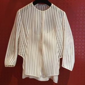 Christian Dior  3/4 Sleeve White Blouse